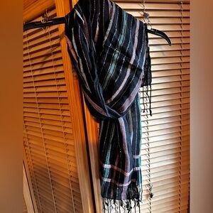 Scarf ladies multi color striped